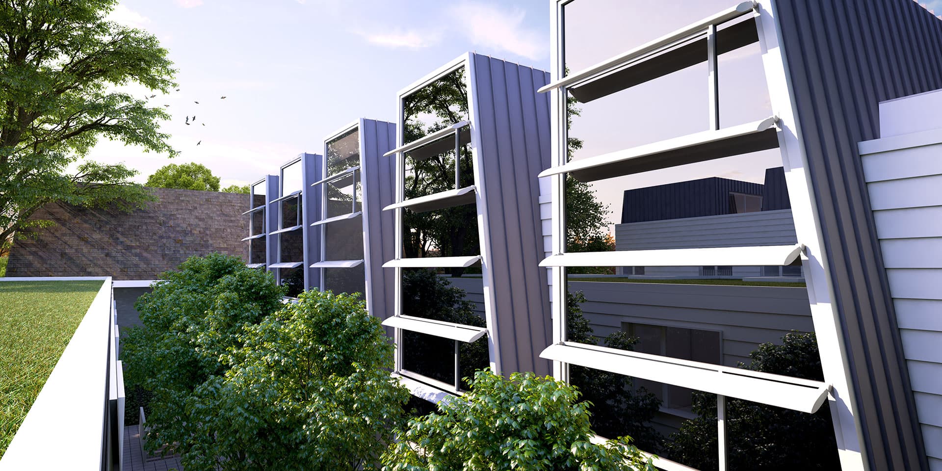 Turner's Dairy Townhouse Project - Courtyard Render