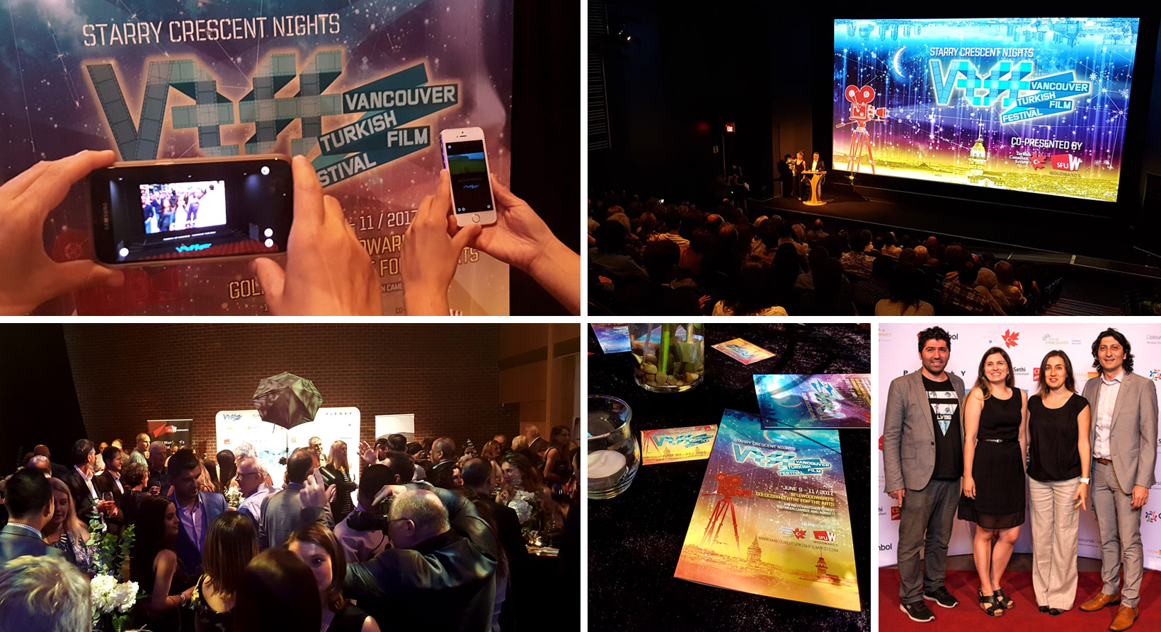 Collage of images from VTFF Opening Gala Event