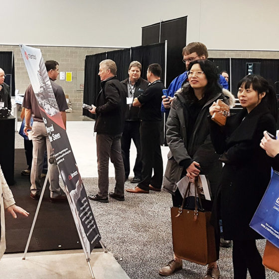 Crowd at Stambol Studios Booth at BuildEx Vancouver 2018