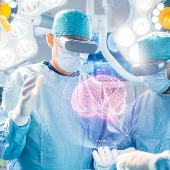 Surgeons Perform Brain Surgery Using Augmented Reality, Animated 3D Brain
