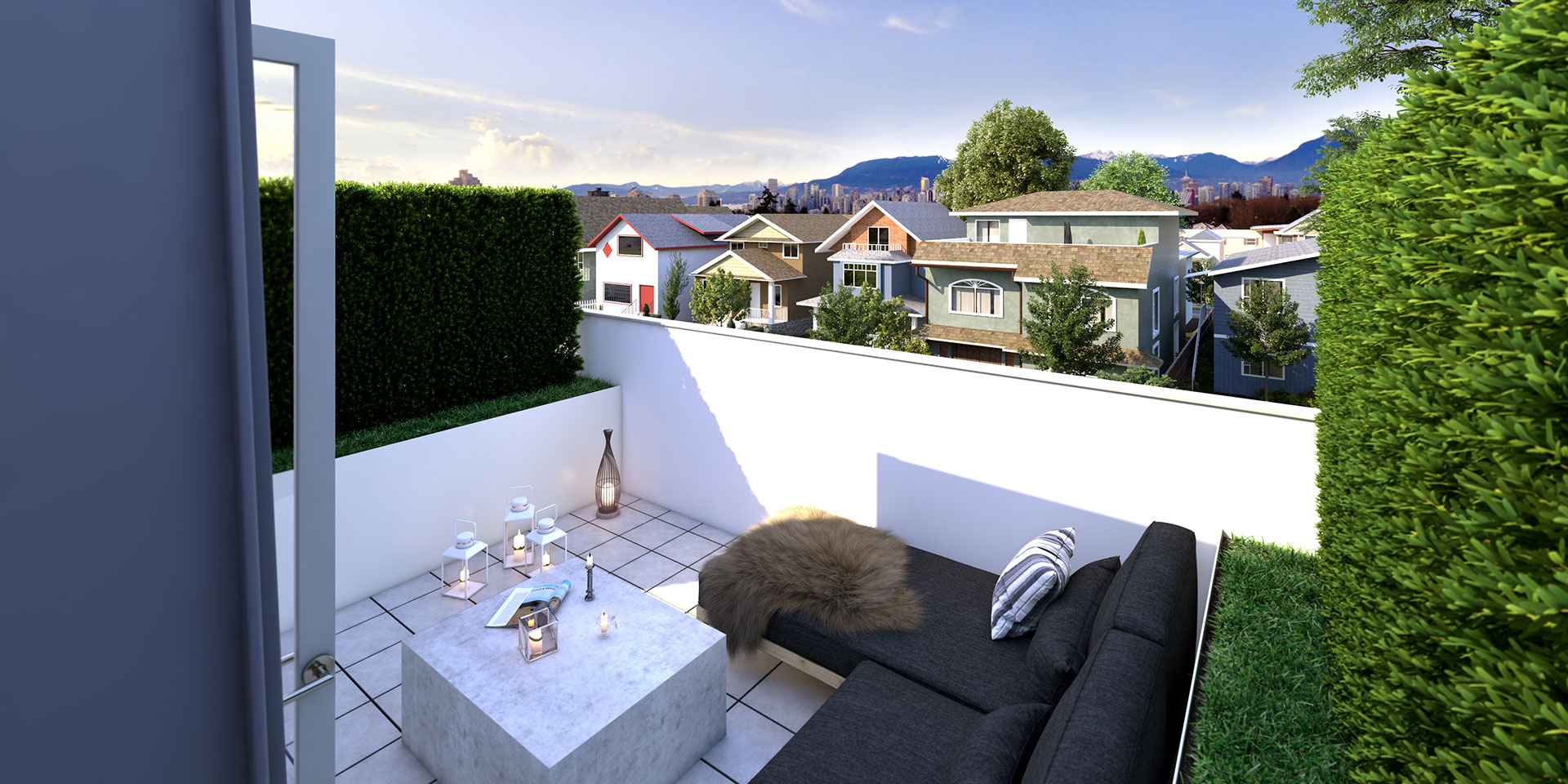 Turner's Dairy Townhouse Project - Unit 3 Patio Render