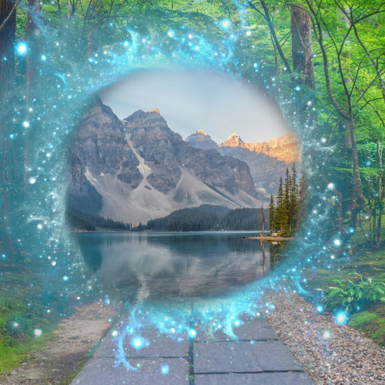 augmented reality magical portal lets people walk into another reality